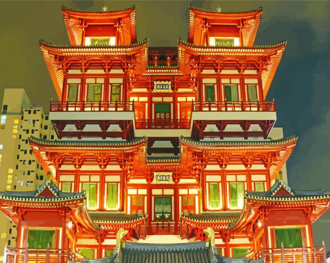 Buddha Tooth Relic Temple Chinatown Paint By Number