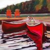 Canoeing Illustration paint by number