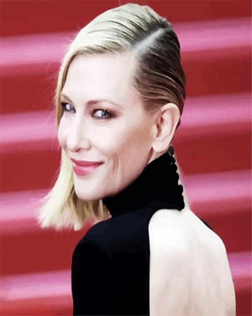 Cate Blanchett In The Red Carpet paint by number