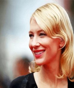 Cate Blanchett Smiling paint by number