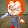 Angry Chucky Holding a Knife Paint By Number