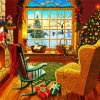 Christmas Celebration Fireplace Paint By Numbers