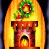 Fireplace In Christmas Time Paint By Numbers