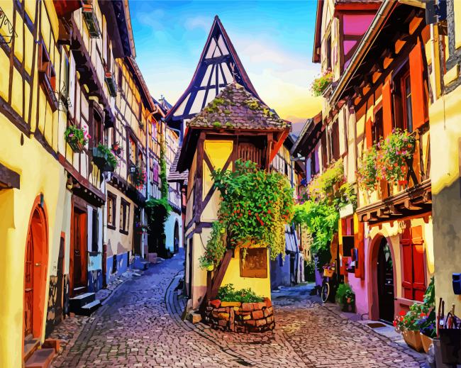 Colmar Ancient Streets Paint By Numbers