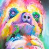 Colorful Sloth Paint By Number
