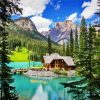 Emerald Lake Lodge Yoho National Park Canada paint by number