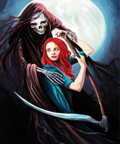 Grim Reaper And Girl Paint By Numbers