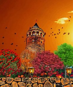 Istanbul Galata Tower Paint By Numbers