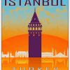 Istanbul Galata Tower Poster Paint By Numbers