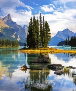 Jasper National Park Of Canada paint by number
