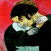 Lovers In Pink Chagall paint by number