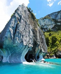 Marble Caves Chile paint by number