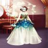 Masked Girl Wearing Ball Gown Dress Paint By Numbers