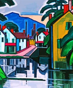 Old Canal Port By Oscar Florianus Bluemner Paint By Number