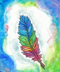 Colorful Feather Paint By Numbers