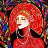 Russian Red Woman Paint By Number