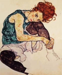 Seated Woman With Bent Knee Paint By Number