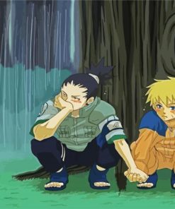 Shikamaru And Little Naruto Paint By Numbers