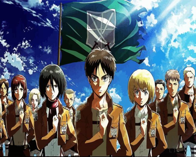 Attack On Titan Characters Paint By Number