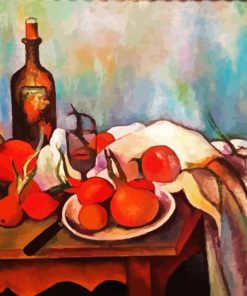 Still Life With Onions Cezanne paint by number