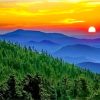 Sunset In Blueridge Mountains Paint By Numbers