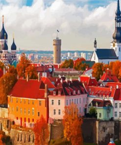Historical Tallinn Estonia Paint By Numbers