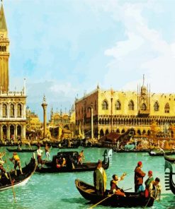 The Bacino Di San Marco On Ascension Day Canaletto paint by number
