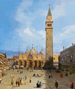 The Piazza San Marco In Venice Canaletto paint by number