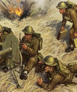 Soldiers During War Time Paint By Number