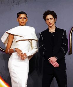 Zendaya And Timothe Chalamet Paint By Numbers