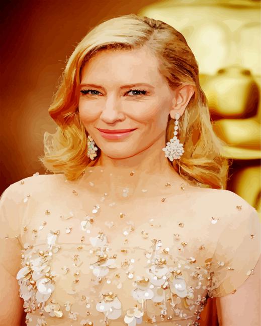 Aesthetic Cate Blanchett paint by number