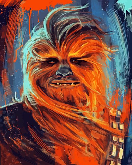 Aesthetic Chewbacca Star Wars paint by number