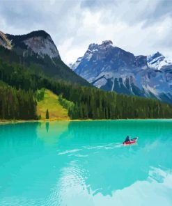 Aesthetic Emerald Lake Canada paint by number