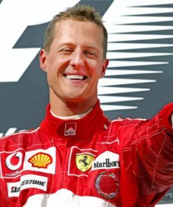 Smiling Michael Schumacher Paint By Number