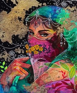 Aesthetic Arab Woman paint by number