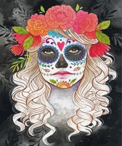 Aesthetic Catrina paint by number