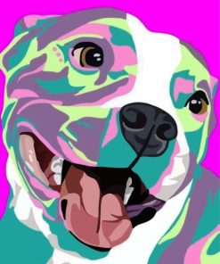 Aesthetic Pitbull Dog - Paint By Numbers