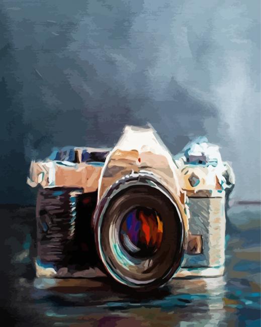 Aesthetic Vintage Camera paint by number