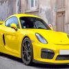 Aesthetic Yellow Porsche Cayman Paint By Number