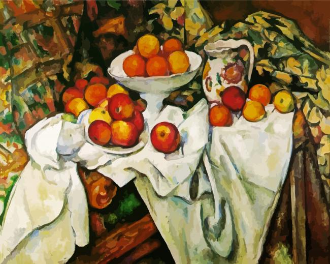 Apples And Oranges Cezanne paint by number