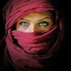 Arabic Woman With Green Eyes paint by number