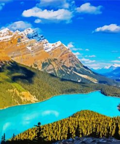 Canada Peyto Lake paint by number