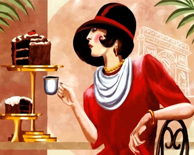 Classy Deco Lady paint by number