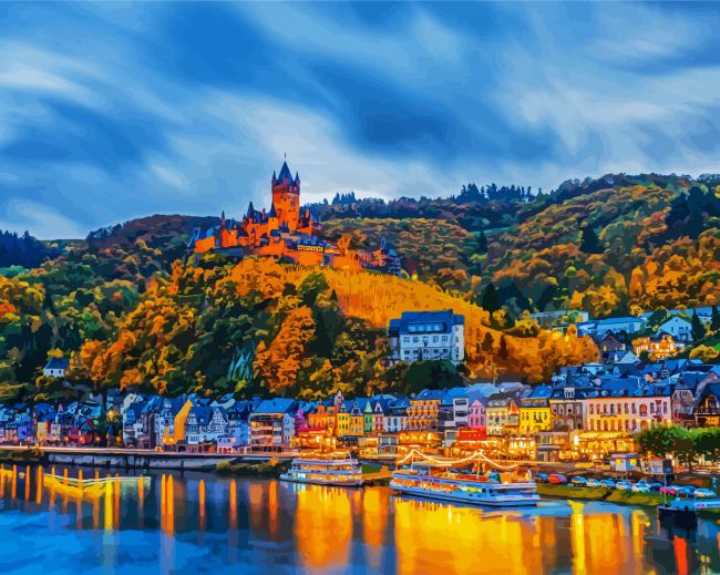 Cochem Germany paint by number