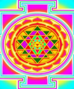 Colorful Yantras Art paint by number