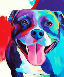 Aesthetic Pitbull Dog - Paint By Number