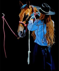 Cow Girl paint by number