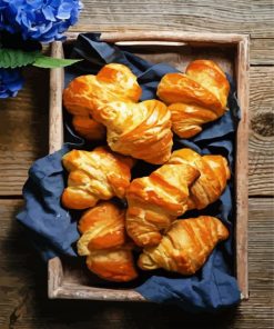Croissant Food paint by number