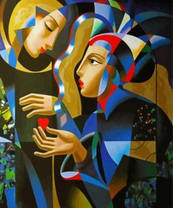 Colorful Cubism Women Paint By Numbers