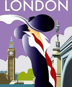 London Lady paint by number